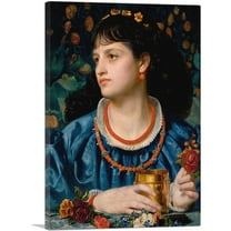 ARTCANVAS Isolda With The Love Potion 1870 Canvas Art Print by Frederick Sandys - Size: 26" x 18" (0.75" Deep)