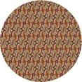 thumbnail image 1 of Ahgly Company Indoor Round Patterned Caramel Brown Area Rugs, 4' Round, 1 of 1