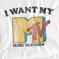 thumbnail image 2 of MTV I Want My MTV Unisex Adult T Shirt (X-Large) White, 2 of 6