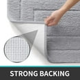 thumbnail image 5 of Machine Washable Bathroom Rug, Grey Bath Mat with Non-Slip TPR Backing, Ultra-Thick and Plush Microfiber, Perfect for Shower Area, 16"X24", 5 of 8
