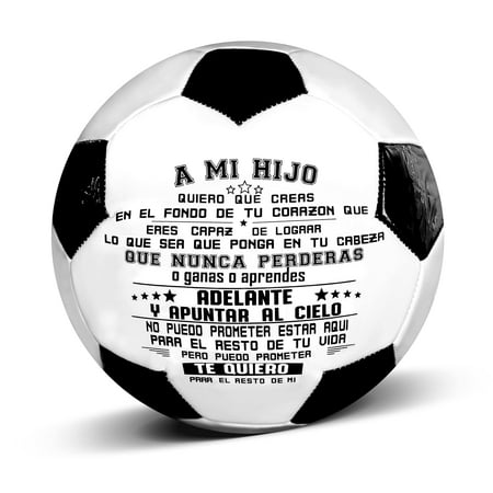 Uloveido A Mi Hijo balones de fútbol - to My Son Football Size 5 Match Training Soccer Ball Spanish Language Y594 (A Mi Hijo)