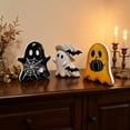 thumbnail image 5 of 3 Pack Vintage Halloween Tabletop Plaques, Spooky Ghost Letter Tiered Tray Decorative Accents, Rustic Fall Table Centerpieces, Sturdy Seasonal Decor for Indoor Kitchen, Living Room, 5 of 6