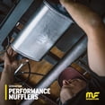 thumbnail image 3 of MagnaFlow Performance Muffler 14419: 4x4x14" Center/Center, 3" Inlet/Outlet, Universal Fit, Stainless Steel, Brushed Finish, 3 of 3