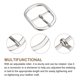 thumbnail image 3 of Metal Rodillo Hebilla, 4uds 1 1/6 Pulgadas Único Diente Cinturón Hebilla Ovalado Central Barra Hebillas para Cuero Artesanía Accesorios, Plata, 3 of 7
