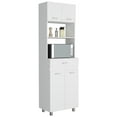 thumbnail image 3 of Nmkwnr Wood Pantry Cabinet with 1 Drawer and 2 Open Shelf, 4 Doors Storage Cabinet for Living Room, Dining Room, Kitchen, White, 3 of 7