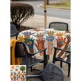 thumbnail image 5 of Outdoor Tablecloth with Umbrella Hole for Patio/Picnic/Party/Camping, Children's Day Waterproof Table Cloth Square Cover Washable, Cartoon Handprint Butterfly Retro Beige (60"x 60"), 5 of 8