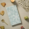 thumbnail image 4 of Aqua Snowflake Hello Winter Kitchen Towels Dish Towels, 16x24 Inch Farmhouse Holiday Decoration Cleaning Set of 2, 4 of 6