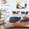 thumbnail image 3 of Abstract Graffiti Bedding Duvet Cover Set Full Size 4 Pieces Vintage Orange Blue Dot round Shape Bedding Set with Zipper Closure, 1 Comforter Cover 86x86 Inches 1 Flat Sheet & 2 Pillow Cases, 3 of 7