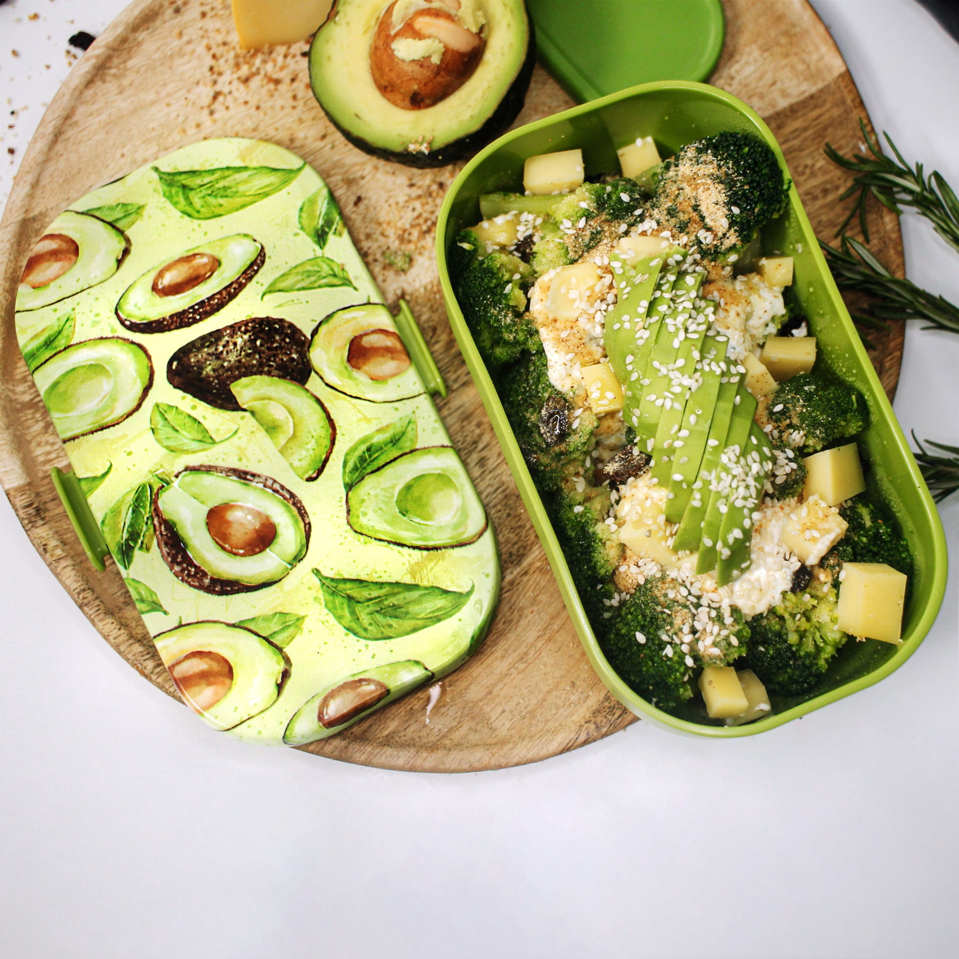 Premium Leakproof Bento Lunch Box Avocado Green Bento Box for Adults