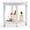 White, variant on Waterproof Corner Shower Stool for Inside Shower, Poly Lumber Shower Bench Seat Chair, Bath Shower Stool for Shaving Legs Foot Rest with Storage Shelf, Adjustable & Non-Slip Feet, Teak Brown