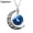 Virgo, variant on Augury Jewelry 12 Constellations Hollow Crescent Moon Faux Gem Necklace-Aries