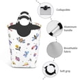 thumbnail image 2 of DouZhe 50L Rectangular Laundry Basket, Colorful Beetles Butterflies Prints Waterproof Foldable Laundry Hamper with Aluminum Handles, 2 of 6