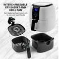 thumbnail image 4 of OVENTE 3.2qt Compact Air Fryer, 1400W Electric Cooker with Digital LED Screen, New - White FAD61302W, 4 of 9