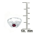 thumbnail image 3 of Sterling Silver with Natural Garnet Solitaire Ring, 3 of 3