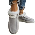thumbnail image 5 of Women's Winter Flat Lace Up Round Toe Cotton Shoes with Warm Fleece Lining, Breathable Upper for Cold Weather Comfort, Casual Warm Sneakers for Daily Outdoor Walking, 5 of 6