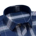 thumbnail image 3 of GigrtiJin Mens Casual Blouse Plaid Printed Lapel Button Down Long Sleeve Tops with Pocket Trendy Comfy Shirt, 3 of 4