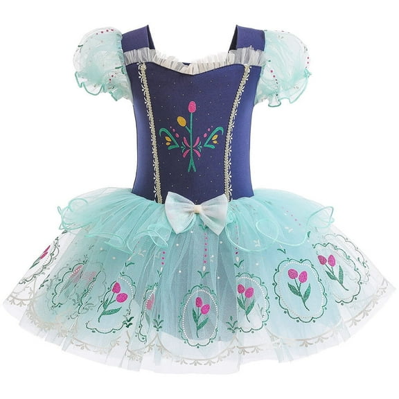 Toddler Girls Princess Ballerina Tutu Dress Elsa Anna Birthday Party Fancy Costume