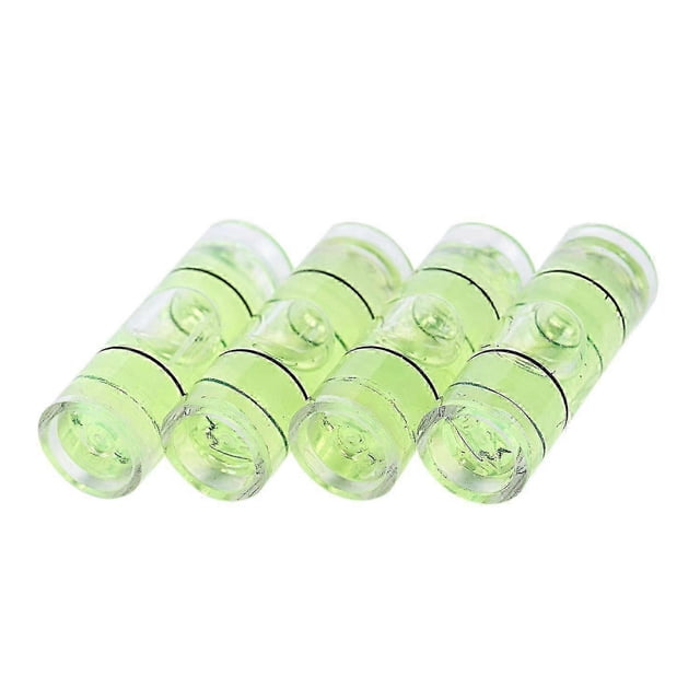 piezas de nivel de burbuja de acrílico, instrumento de medición de 8 mm de diámetro y 22 mm de largo.