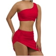 thumbnail image 2 of Traje de baño para mujer, moda, cómodo, color sólido, bikini, traje de baño de color liso para mujer, conjuntos de bikinis, trajes de baño para mujer, 2 of 4