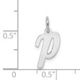 thumbnail image 3 of Finest Gold 14K White Gold Small Script Letter P Initial Charm, 3 of 4