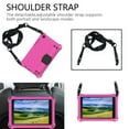 thumbnail image 4 of Dteck Case For Samsung Galaxy Tab A 8.0 SM-T290 (2019 Released) 8 inches, Shockproof Rubber Kickstand Case Heavy Duty Cover with PET HD Screen Protector/Hand Strap/Should Belt/Pencil Holder ,Rose, 4 of 6