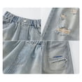 thumbnail image 6 of WOYY Boys Ripped Distressed Denim Shorts Elastic Waist Loose Fit Jean Shorts, Sizes 5-16, 6 of 7