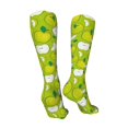 thumbnail image 3 of Yiaed Green Apple Print Great elasticity Adult Stockings Sports socks for Men and Women-One Size, 3 of 8
