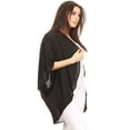 thumbnail image 4 of MOA COLLECTION Women's Solid Casual Lightweight 34 Sleeve Loose Fit Open Front Cardigan, 4 of 4