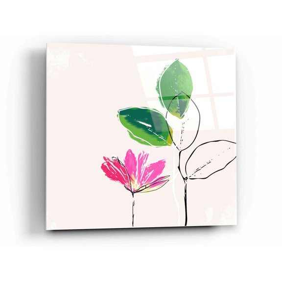Epic Art 'Spring Flower' by Linda Woods, Acrylic Glass Wall Art, 12"x12"