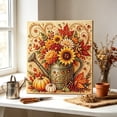 thumbnail image 6 of DIY Autumn Pearl Painting Kit, 8"x8" Fall Diamond Art Pumpkins Bead Crafts Home Decor for Adults, 3D Sparkling Sunflowers Animals Artwork with Frame Seasonal Wall Art Beginner DIY Party, 6 of 6