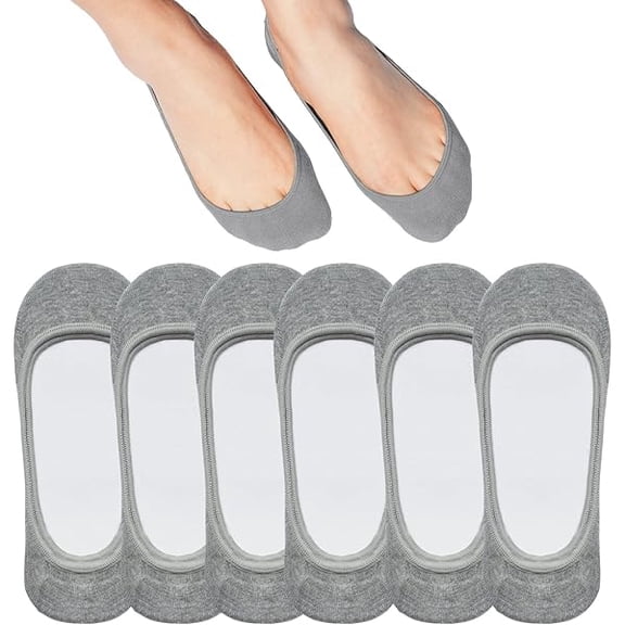 Eryueer No Show Socks Women for Flats 4 to 8 Pack Non Slip Invisible Ultra Low Cut Socks Shoe Size 5-8/9-11