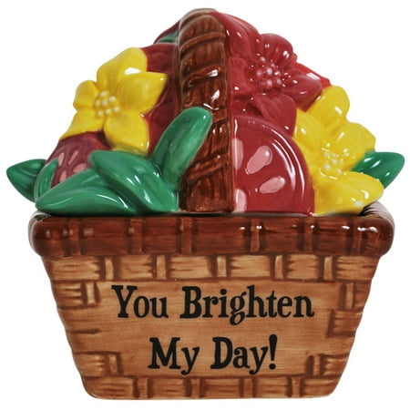 You Brighten my Day Flower Basket Salt and Pepper Shaker 94479 Best Friends