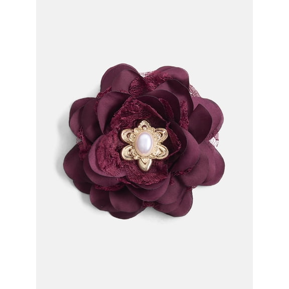 Scoop Plum Flower Brooch
