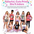 thumbnail image 5 of MISS POPULAR Girls 3-Pack Short Sleeve T-Shirts – Super Soft Cotton Graphic Tees with Unicorn & Glitter Print (Combo A, Size 7/8), 5 of 6