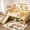 Natural Twin XL, variant on Bellemave Twin Loft Bed with Bookcase, Low Loft Bed with Slide, Solid Wood Loft Bed with LED Lights & Ladder, Twin Size Loft Bed with Full-Length Guardrails, No Box Spring Needed, Natural