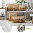 thumbnail image 6 of Orange Plaid Pumpkins Fall Thanksgiving Outdoor Pillow Covers 18"x18" Set of 2,Waterproof Throw Pillow Covers for Patio Furniture,Maple Leaf Rustic Decorative Cushion Pillowcases for Garden Sofa, 6 of 9