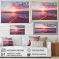 thumbnail image 4 of Designart "Cotton Candy Skies at Beach Sunset II" Coastal Framed Wall Art Decor - Coastal Blue Coastal Sunset Living Room Framed Canvas Art, 4 of 6