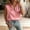 Pink, variant on DagobertNiko Women Plus Size Short Sleeve Tops Silk Satin Lapel Elegant Blouses Casual Tee for Summer Daily Wear and Style