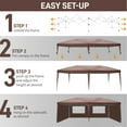 thumbnail image 6 of UBesGoo 10' x 20' Dark Coffee Portable Outdoor Canopy, Waterproof Adjustable Height, 6 of 10