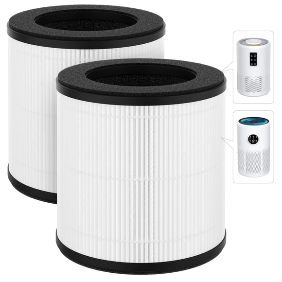SAKEGDY 2 Filtres de Remplacement B-D02U, Compatibles avec Purificateur d'Air VEWIOR B-D02U, Également pour Purificateurs d'Air MOOKA B-D02L, M05 et Tailulu D10, 3-en-1