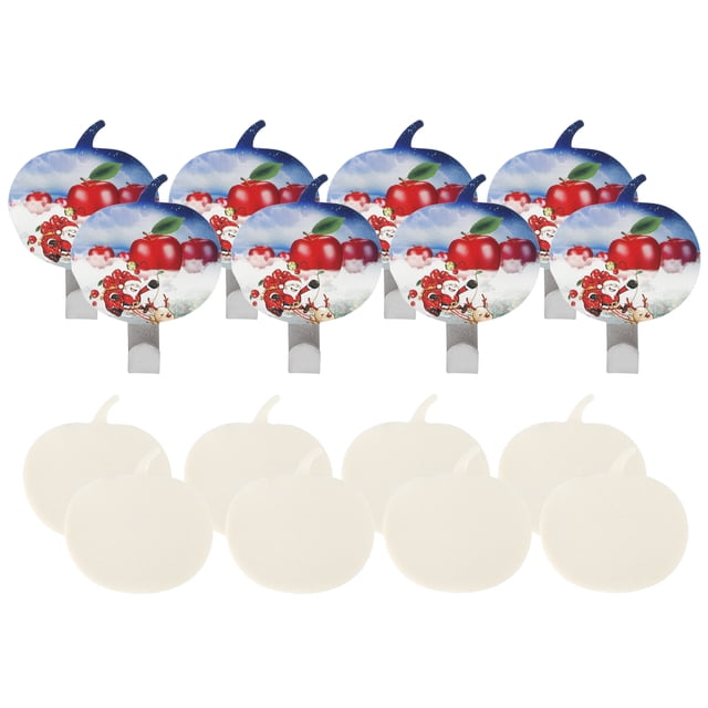 8 ganchos en forma de manzana sin perforaciones, gancho adhesivo montado en la pared, accesorios para colgar en el baño y la cocina