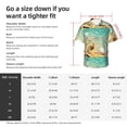 thumbnail image 3 of Yiaed Starfish And Seashell On The Beach Print Hawaiian Shirt for Men Short Sleeve Button Down Shirts Beach Shirts for Men-3X-Large, 3 of 5