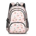 thumbnail image 2 of Bichon Frise and Floral Pink Pattern Cute School Backpack Bag with Padded Back and Adjustable Shoulder Straps 16.9 X 12.6 X 5.9 Inches, 2 of 5