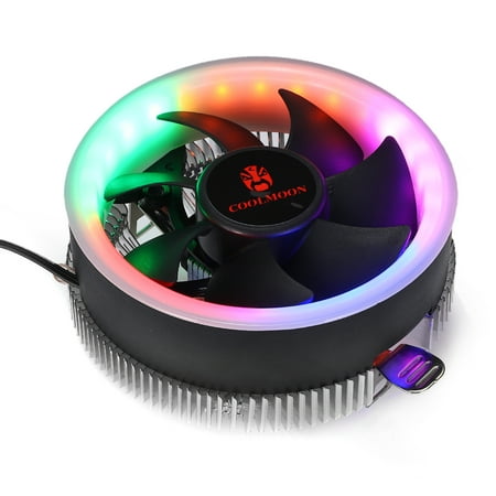 Cooler Fan Heatsink LED Blue Aperture CPU Cooling Fan Quiet Radiator For Intel 775/1150/1156 AMD