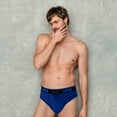 thumbnail image 2 of UFM Mens Underwear, Polyester-Spandex Mens Briefs, Regular and Adjustable Support Pouch Men Underwear, 44-46 waist, Royal Blue, 2 of 5