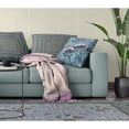 thumbnail image 5 of Three Roses with Butterfly Suede Zippered Pillow with Insert - Indigo White Blue, 5 of 5