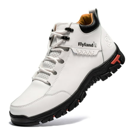 

FLYLAND Men Hiking Shoes Waterproof Non-slip Sport Shoes Casual Leatehr Camping Shoes Outdoor Sneakers for Men US13