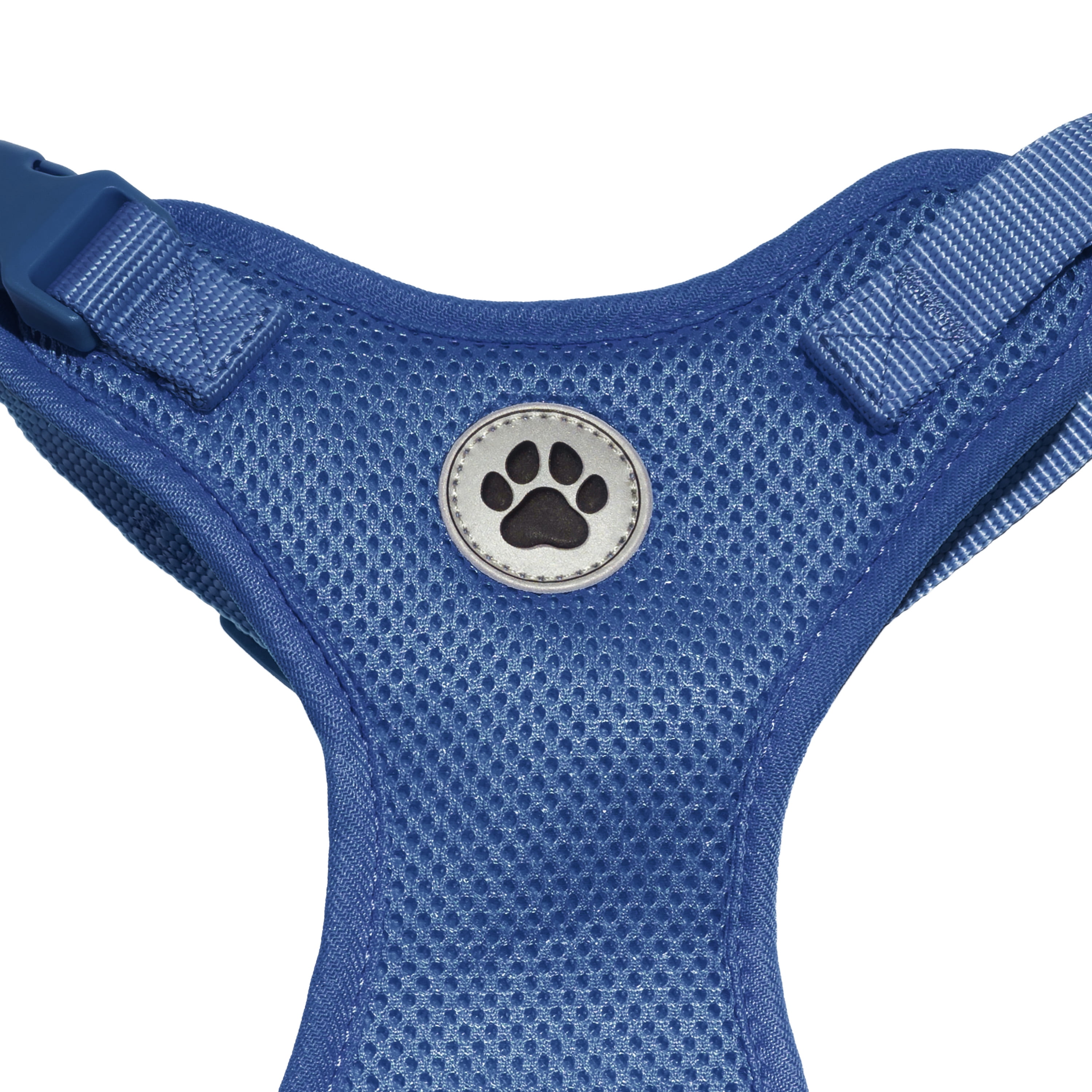 Vibrant Life Polyester Mesh Adjustable and Reflective Dog Walking Harness, Blue, S