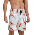 thumbnail image 2 of Sikiie Koi Fish Corals,Spring Summer Mens Pajama Shorts, Lightweight Lounge Pant with Pockets Soft Sleep Pj Shorts for MenLarge, 2 of 6