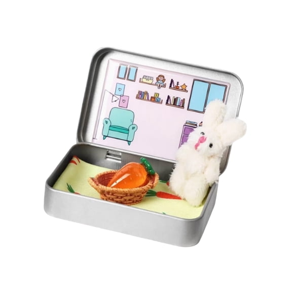 Pièce d'Art Sculpture Élégante de Bureau pour Intérieur Figurine Minimaliste avec Poche Lapin de Pâques